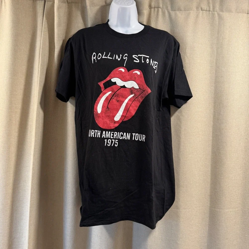 NWT Rolling Stones North American Tour 1975‎ Graphic T-Shirt Rock Band Tee
